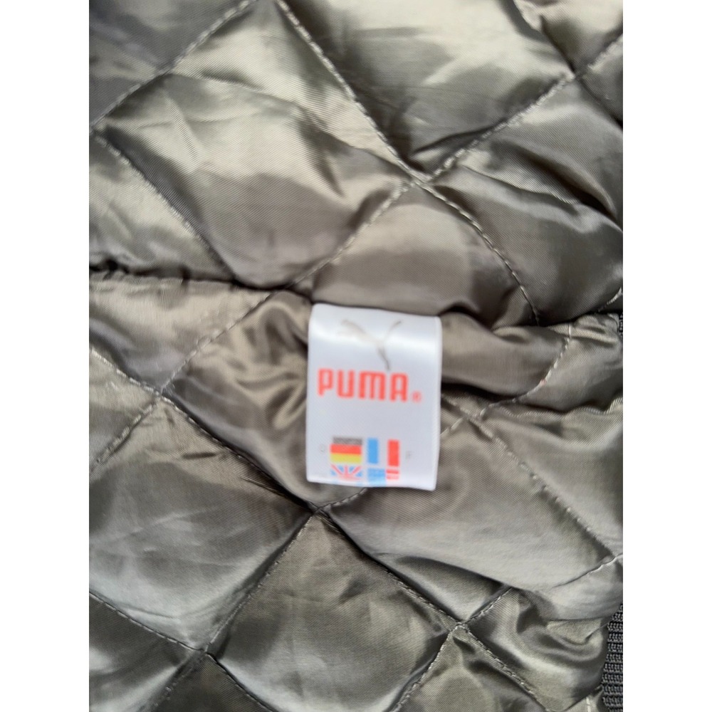 RARE: Puma "Augusto Single Tour" Green/Brown Camo Embroidered Quilted Jacket XXL - Picture 10 of 11